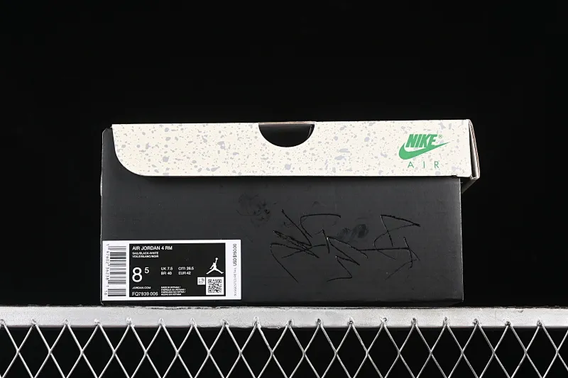 All categories Air Jordan Jordan series basketball shoes Air Jordan 4 Air Jordan 4 "Remastered" AJ4 Joe 4 remake raw rubber black FQ7939-006